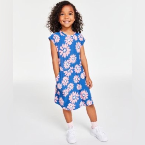 Epic Threads 4T Little Girls Floral-Print Dress With Pockets EUC - Picture 1 of 12